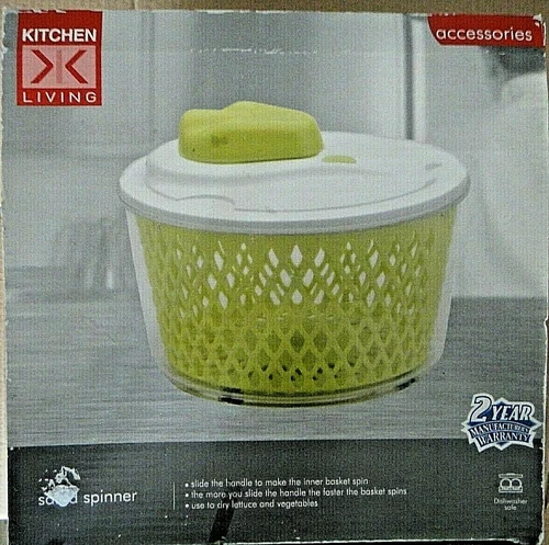 Kitchen Living Salad Spinner with Bowl (10" Diameter)n-new