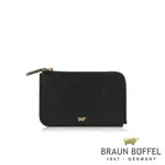 BRAUN BUFFEL 德國小金牛 美樂蒂系列拉鍊零錢包 BF647-163-BK 黑色