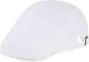 [ANICEMOON] Mens Breathable Mesh Summer Duckbill Hat Newsboy Beret Ivy Cap Cabbie Flat Soft