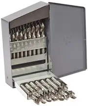 C70368 29 Piece High Speed Steel Heavy-Duty Screw Machine Length Drill Bit Se...
