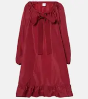 [Patou] Patou Frill ruffled midi dress AU 12 red