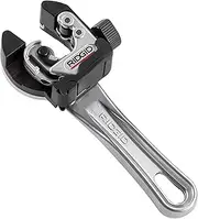 [RIDGID] 32573 Model 118 2-in-1 Close Quarters AUTOFEED 1/4" to 1-1/8" Metal Tubing Compact Cutter, Silver/Black