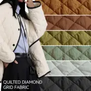 0.5M Quilted Linen Patchwork Cotton Fabric Cloth Jacket Texture Down Coat Padded