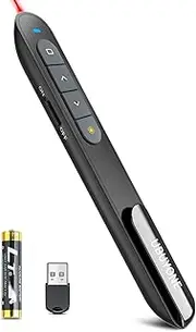 （2 Units） Wireless Presenter Remote Presentation Pointer Clicker with Hyperlink & Volume Control USB PowerPoint Slide Advancer for Mac Laptop PC Computer Keynote