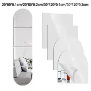 Creative Home Decor 4PCS Acrylic Mirror Stickers Rounded Square Shapes