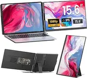 Cevaton Laptop Screen Extender - 15.6" FHD 1080P Portable Monitor, Detachable & Plug and Play Dual Laptop Monitor Extender for 13"-17.3" Laptops, Compatible with Wins/Mac/Android/Chrome