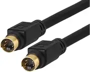 12-Feet S-Video SVideo (SVHS) Gold Plated Cable 4 pin by BRENDAZ for Home Theater, DSS receivers, VCRs, DVRs/PVRs, camcorders, DVD Players.