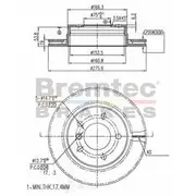 Bremtec Euro-Line GeoZinc Coated Brake Rotor - BDR10530EL