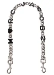 Marc Jacobs The Heart Charm Chain Shoulder Strap - Silver ONE SIZE