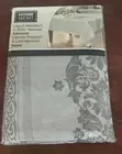 Home secret liquid repellent jacquard floral gray tablecloth Julie 70" square