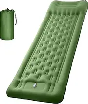 Air Mattress - Camping Air Bed | Portable Sleeping Mat | Thickened Camping Mattress | Sleeping Self Inflating Camp Bed | Camp Pad with Built in Pump & Pillow | Memory Foam Airbed Topper for Hiking