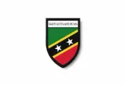 PATCH PATCHES EMBLEM IRON ON GLUE PRINT FLAG world saint kitts and nevis