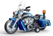 Police Motorcycle Toy - Pull Back Motorcycle Toys, Tiny Gift with Music Lighting