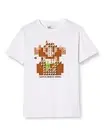 [Super Mario] T-shirt Short Sleeve Dot Mario Maker Retro Goods Men's White 2 M