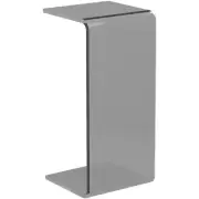 NNEOBA Contemporary Gray Acrylic Small Side Table - Elegant Accent for Modern Living Spaces