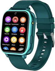 4G Kids Smart Watch GPS Tracker - Smartwatches with Two Way Call Video Calling Voice Chat SOS School Mode Geo-Fence Wi-Fi Face Recognition Alarm Clock for Boys Girls (Green-1)