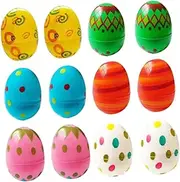 12x Fillable Easter Eggs Gift Bag Fillers Lightweight Colorful Easter Basket Stuffers Eggshell Ornaments for Easter Egg Find
