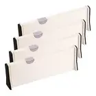 4 Pack Drawer Dividers Organizer Adjustable Storage Retractable Drawer Partition