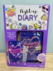 Just My Style Light Up Diary By Horizon Group USA, Girls Secrets Journals Lock