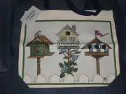 NWT - "AVIARY" Tote Bag - BIRD HOUSES