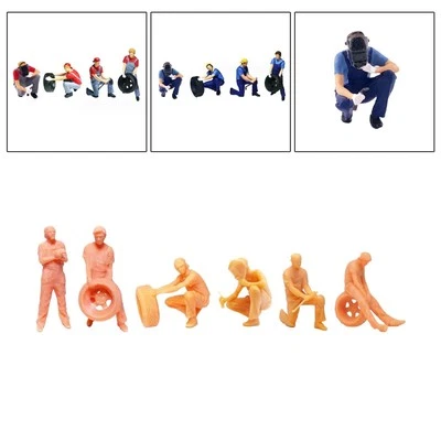 1/64 Figures Unpainted Figures Realistic DIY Projects Resin Diorama Figures for