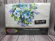 Vintage NOS No Iron Percale Cannon Royal Family Full Fitted Sheet REGENCY ROSE