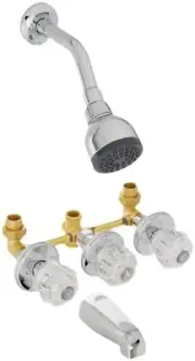 Homewerks Worldwide 10-B83WCHB Three-Handle, One-Spray Bathtub and Shower Fau...