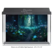 Glowing Flowers Forest Polyester Fish Tank Glass Backdrop Aquarium Background