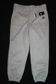 Adidas BOYS Traditional Cut sports BASEBALL PANTS climalite GREY L LARGE 14
