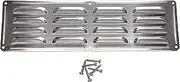 Stainless Steel BBQ Grill Air Vent with Screen - Outdoor Kitchen - Fire Pit or Smoker Shed Venting Cover 15" by 4-1/2"