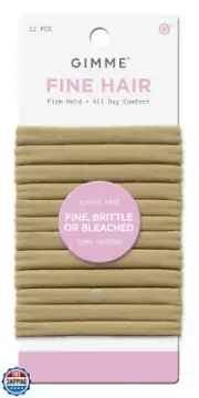 Gimme Beauty Fine Hair Elastic Bands - Slim-Fit Elastic Ties for Fine, Brittl