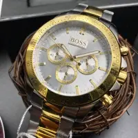 在飛比找momo購物網優惠-【BOSS】BOSS手錶型號HB1512960(白色錶面金色