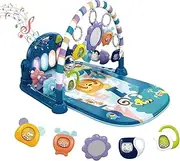 LIWEGHT Baby Play Mat Baby Gym,Funny Play Piano Tummy Time Baby Activity Gym Mat with 5 Infant Learning Sensory Baby Toys, Music and Lights Boy & Girl Gifts for Newborn Baby 0 to 3 6 9 12 Months