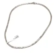 NWT DAVID YURMAN Men's 4mm Hex Square Bead 22" Necklace in Sterling Silver