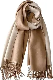 [Floralies] Cashmere Scarf for Women Wool Scarf Gift Box Double-sided Style Tassels Winter Thick Oversized Scarves Wraps