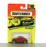 MATCHBOX SUPERFAST #49 - RED - VW CONCEPT BUG - MINT ON CARD 1995