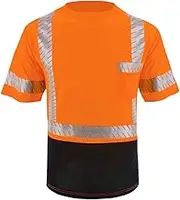 Hi Vis ANSI Class 3 Safety T Shirts Long Sleeve High Visibility Construction Workwear for Women and Men