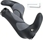 Bike Handlebar Grips Horn Handle Grips Ergonomic Comfort Bicycle Grip Non-Slip Lock on Rubber Bicycle Handle Grip for Scooter, BMX, 1 Pairbike