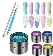 Molding Nails Gel - Solid Nail | Clear Non-Stick Hand Nail Extension Gel | Solid Builder 5 Colors 3d Nail Design Gel | Manicure Set with Carving Pen, Soak Off Uv/led for Home Salon Use