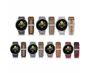 Denim & Leather Watch Straps Compatible with the Xiaomi Amazfit Bip - Charcoal