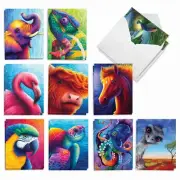 The Best Card Company - 20 Assorted Bulk Animal Cards Boxed (4 x 5.12 Inch) (...