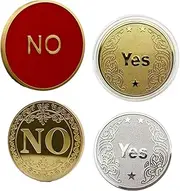 4-Piece YES/NO Decision-Making Lucky Coins Set – Durable Iron Alloy, Portable Design for Daily Choices