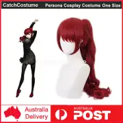 Persona 5 The Royal Kasumi Yoshizawa Cosplay Wigs Long Ponytail Red Wavy Hair