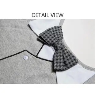 【Frenchie Mini Couture】灰色燕尾服成人防水圍兜禮盒(銀髮/高齡/老人/樂齡/照護)