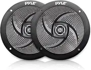 Pyle Low-Profile Waterproof Marine Speakers - 240W 6.5 Inch 2 Way 1 Pair Slim Style Waterproof and Weather Resistant Outdoor Audio Stereo Sound System, for Boat, Off-Road Vehicles - (Black)