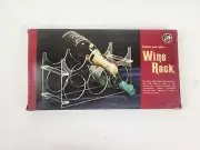 Vintage Clear Lucite Wine Rack Holds 6 Bottles New In Box