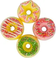 HAPINARY Natural Spa Bath 4 Pack Doughnut Shape Bath Salt for Home Travel Hotel Random Style