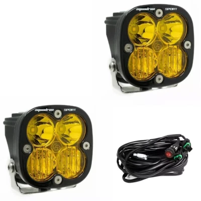 Baja Designs™ Squadron Sport Amber LED Pair Driving/Combo Lights w/ Wire Harness