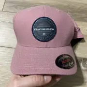 NEW Travis Mathew Golf Hat Cap Flexfit RED Black Embroidered Adult