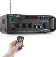 Pyle Stereo Power Amplifier 200 W Peak W/ Bluetooth Wireless, LED Display, Dual